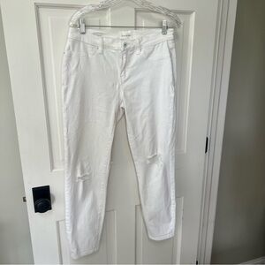 LILA RYAN Distressed White Stretch Jeans - 30 - Preowned